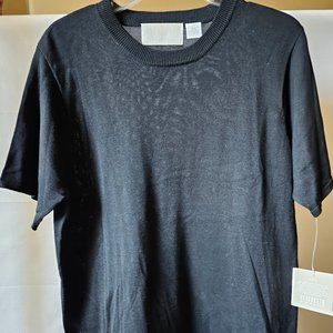 NWT Elisabeth Petite Plus Black Short Sleeve Sweater - Size 2P